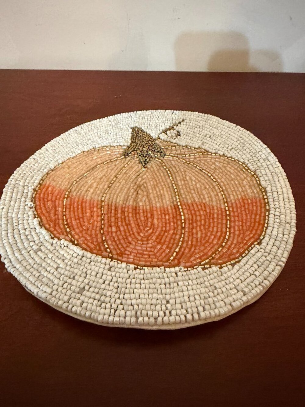 Embellished Homes Fall Pumpkin Harvest Beaded Cooking & Table Trivet